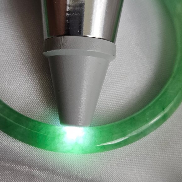 Natural jade Light Green Jadeite Jade Bangle 54.8mm #4 - Picture 6 of 7